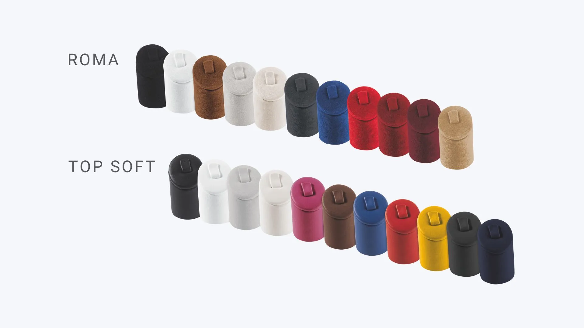 ROMA und TOP SOFT - Farbvielfalt für Ihre Schmuckbüsten