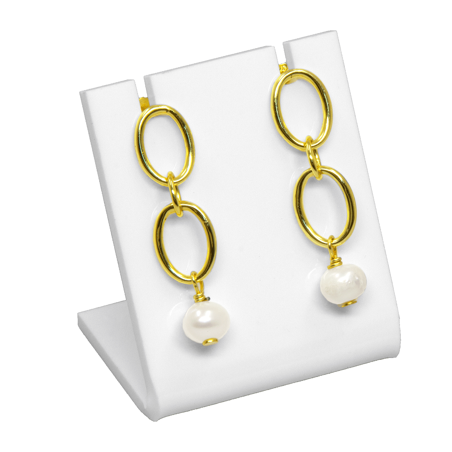 Schmuckständer für Ohrringe - Ohrstecker, 8002 DISPLAY GLOSSY weiss glänzend, 40x30x50 mm, ohne Druck | nein | weiss glänzend | leer