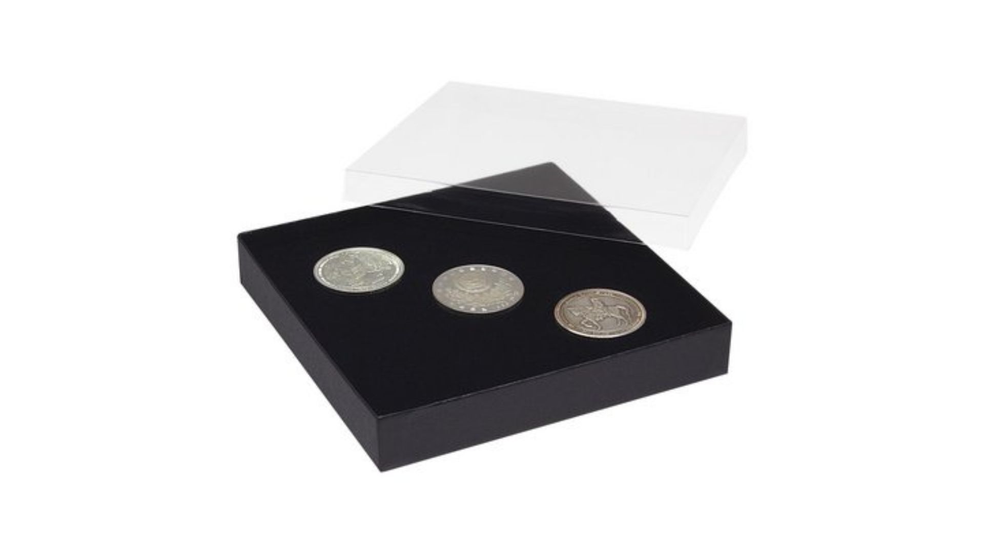 Münzverpackungen mit klarem Deckel Münzverpackungen mit klarem Deckel