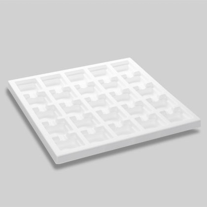 Tiefzieheinlage mit 25 Fächern - 35x35 mm